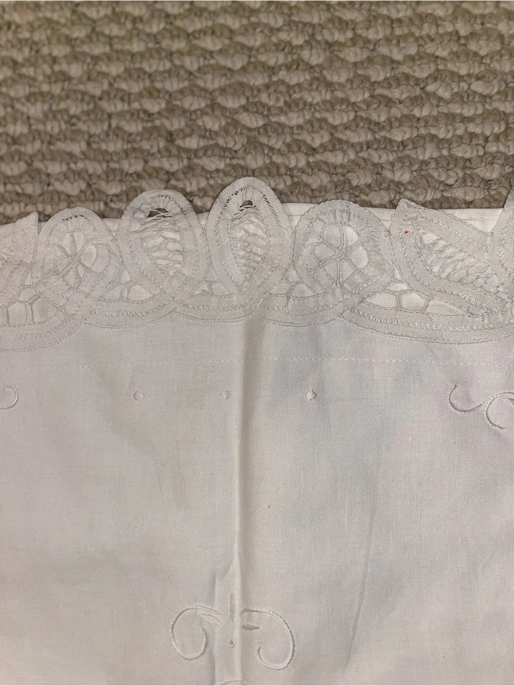 New Paper White King Size Hand Embroidery White Pillow Sham Case set of 2